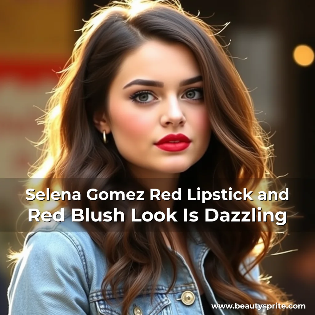 You are currently viewing Selena Gomez Red Lipstick and Red Blush Look Is Dazzling