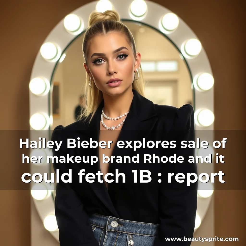 You are currently viewing Hailey Bieber explores sale of her makeup brand Rhode and it could fetch 1B : report
