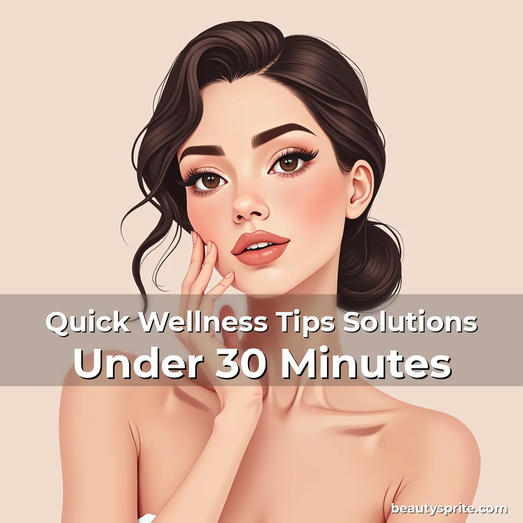 Artistic representation for Quick Wellness Tips Solutions Under 30 Minutes