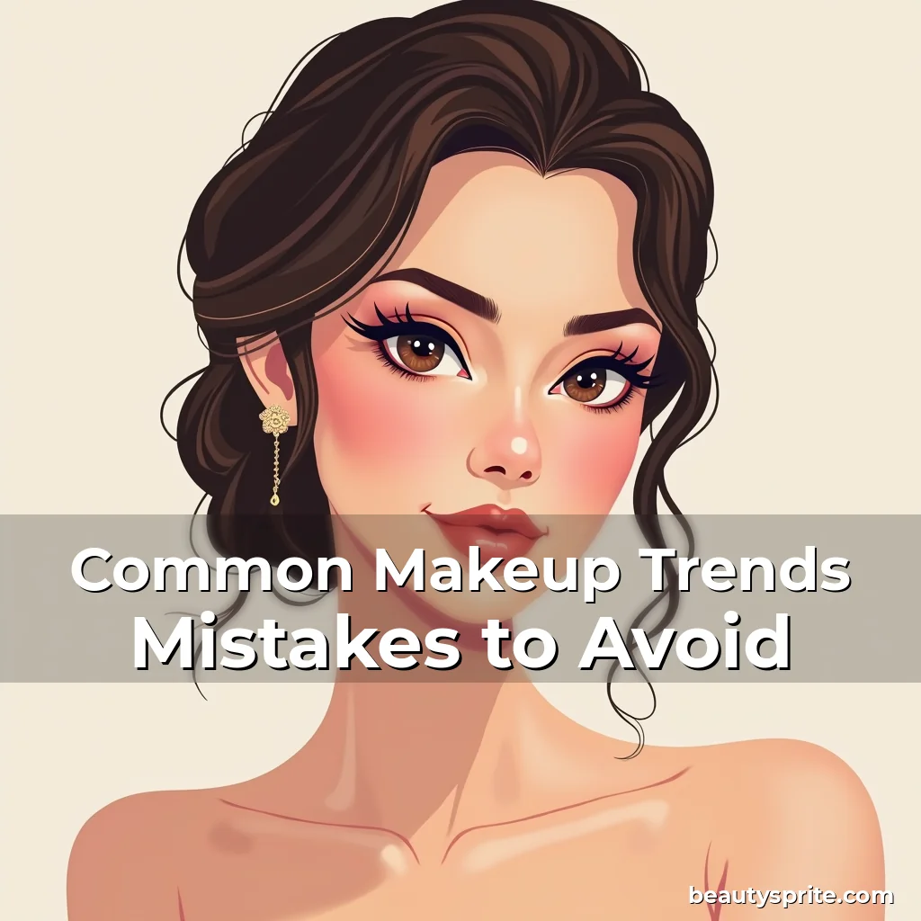 Artistic representation for Common Makeup Trends Mistakes to Avoid