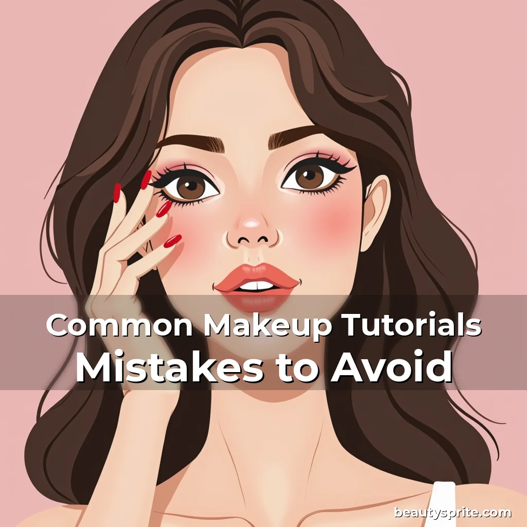 Artistic representation for Common Makeup Tutorials Mistakes to Avoid