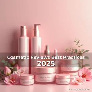 Artistic representation for Cosmetic Reviews Best Practices 2025