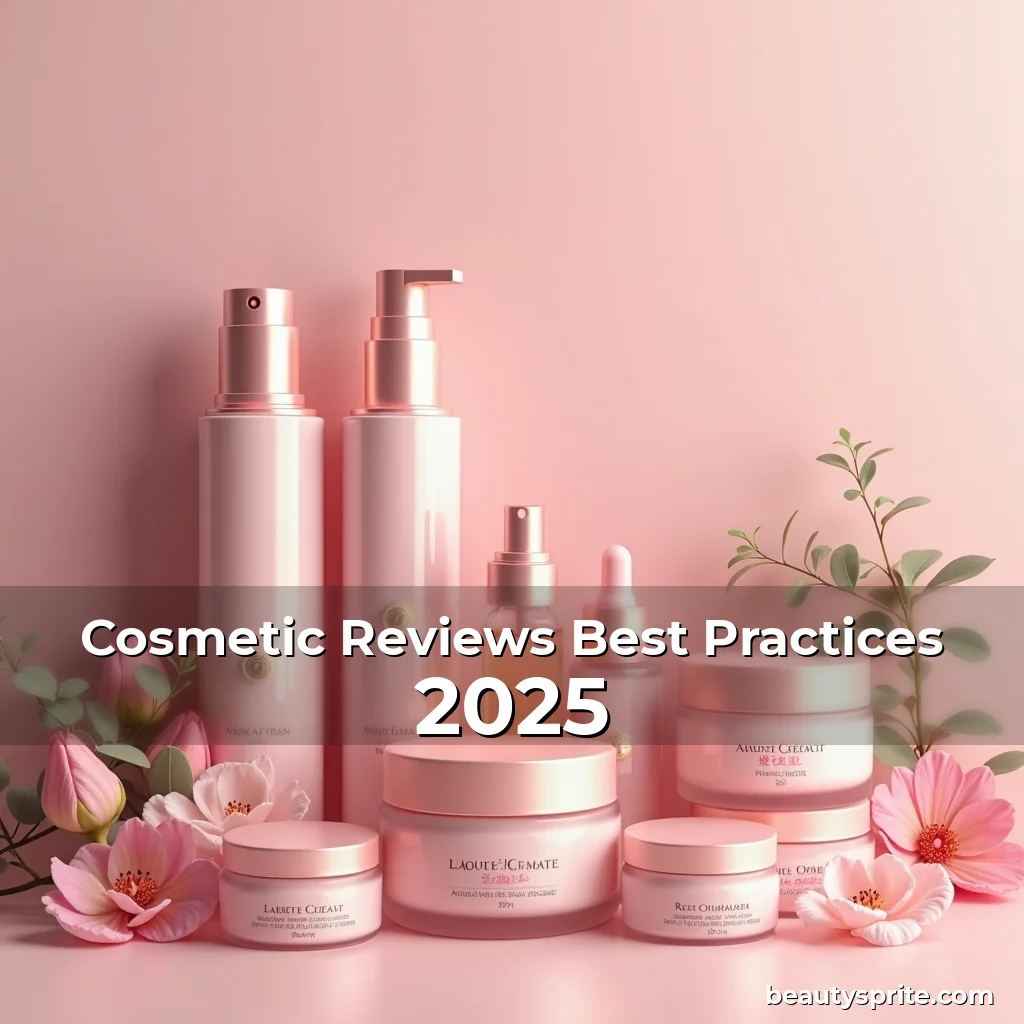 Artistic representation for Cosmetic Reviews Best Practices 2025