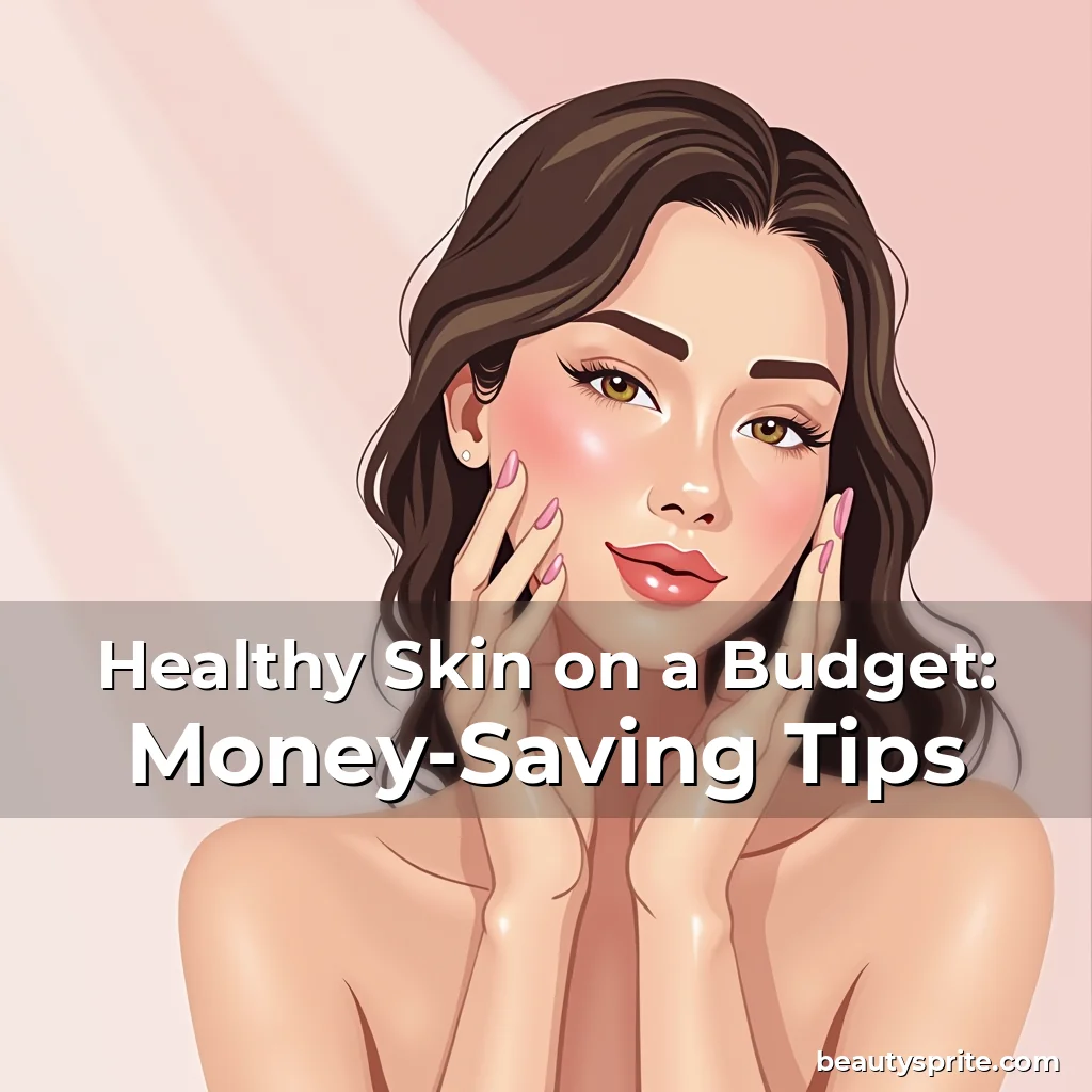 Artistic representation for Healthy Skin on a Budget: Money-Saving Tips