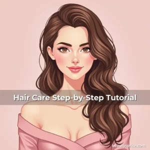 Artistic representation for Hair Care Step-by-Step Tutorial