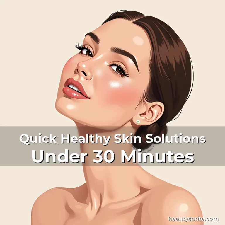 Artistic representation for Quick Healthy Skin Solutions Under 30 Minutes