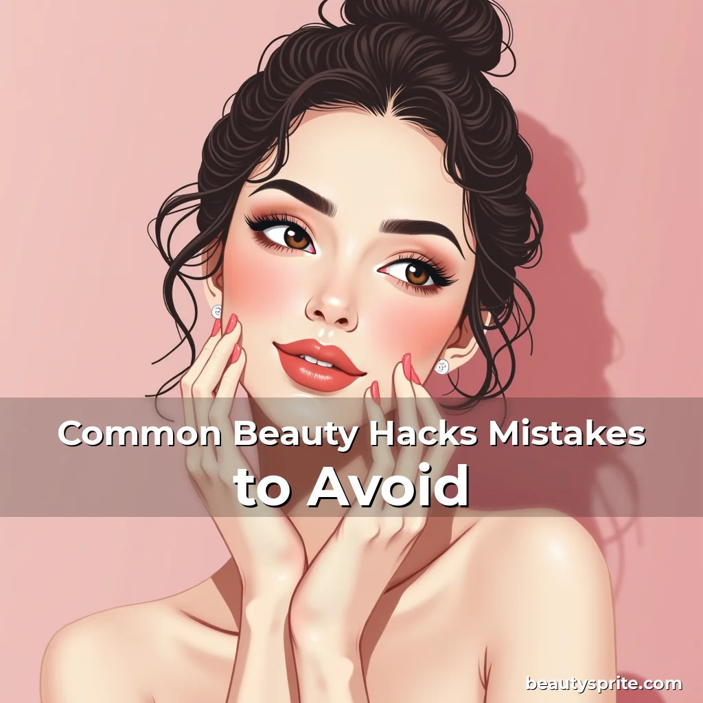 Artistic representation for Common Beauty Hacks Mistakes to Avoid